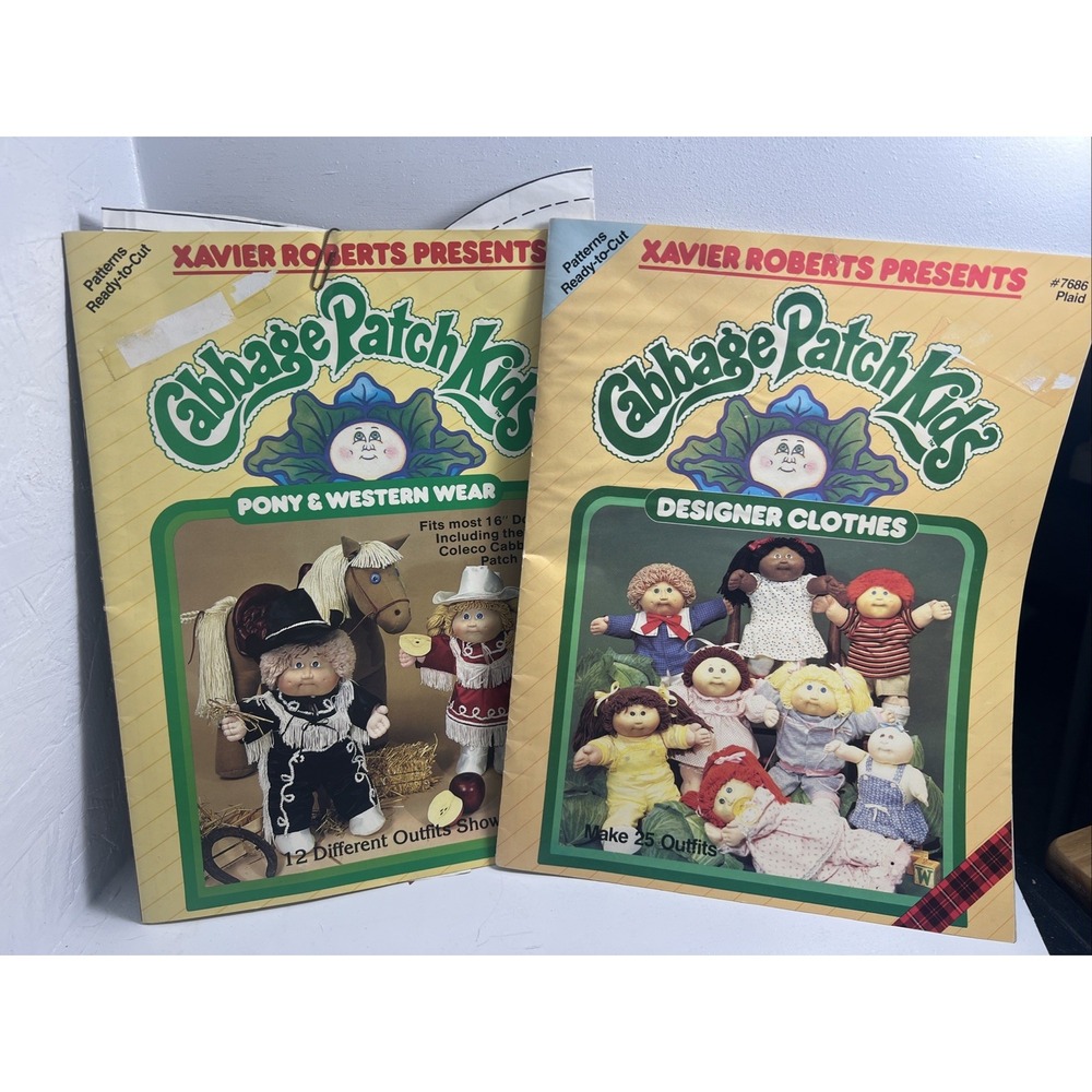 1984 Cabbage Patch Kids Doll Pattern Book Pony & Western Wear & Designer Clothes